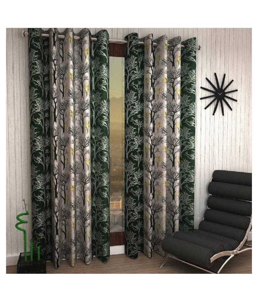 Tanishka Fabs Blackout Curtain 5 ft ( Pack of 2 ) - Multi Color Tanishka Fabs Blackout Curtain 5 ft ( Pack of 2 ) - Multi Color