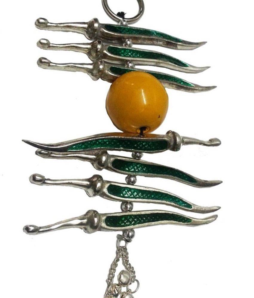     			Queen Collection Nimbu Mirch Wall Hanging Nimbu Mirchi Door Hanging Remove Negativity