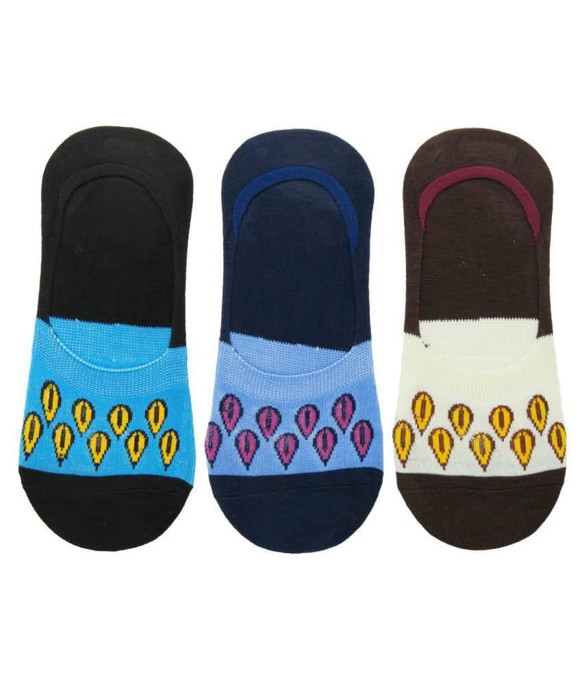 Neska Moda Premium Men & Women 3 Pairs Cotton Loafer Socks With Silicon Gel Grip-Multicolor - Socks | Buy online on ZillyBuy