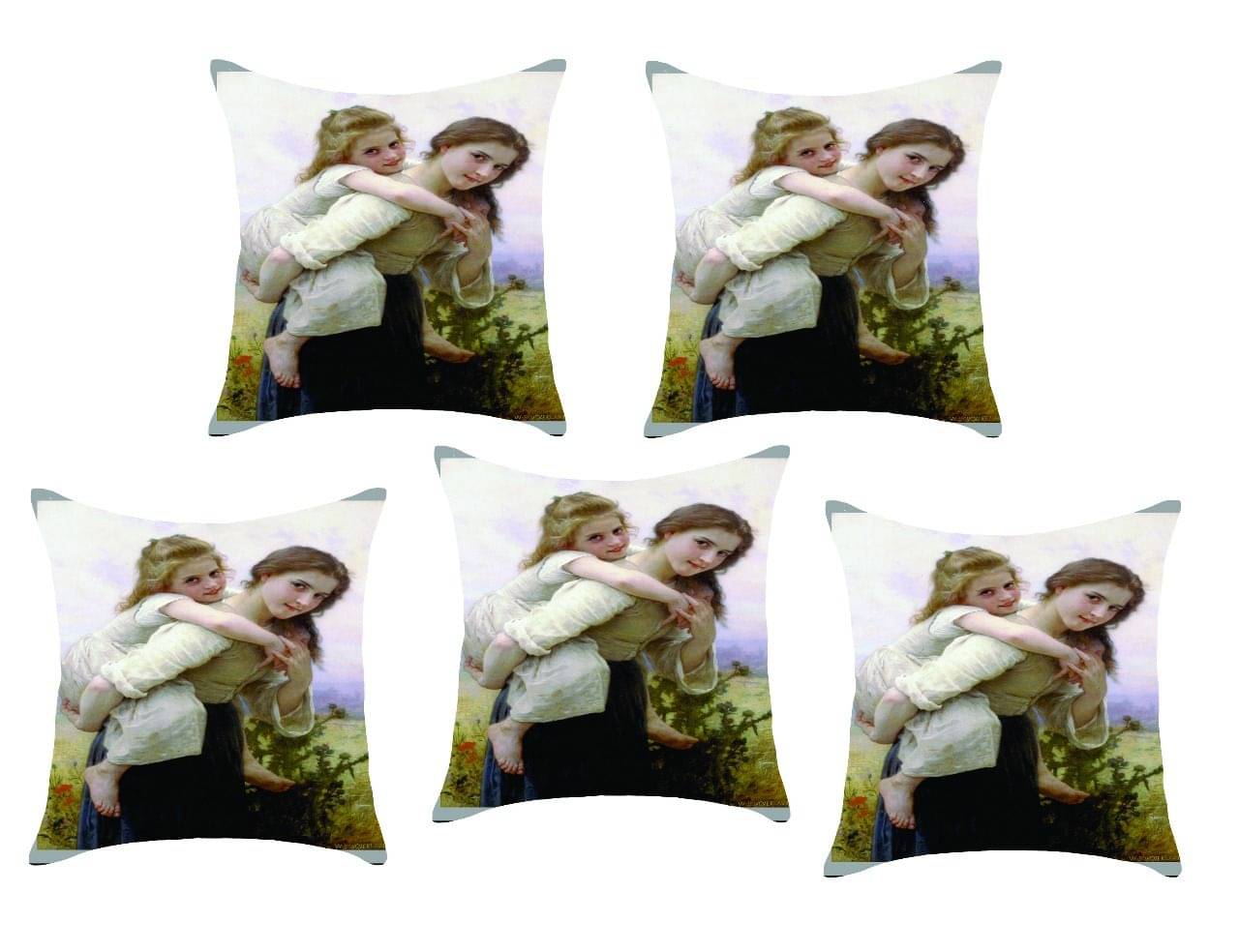     			Sky Tex Set of 5 40X40 cm (16X16) Cushion Covers Daughter's Day Themed