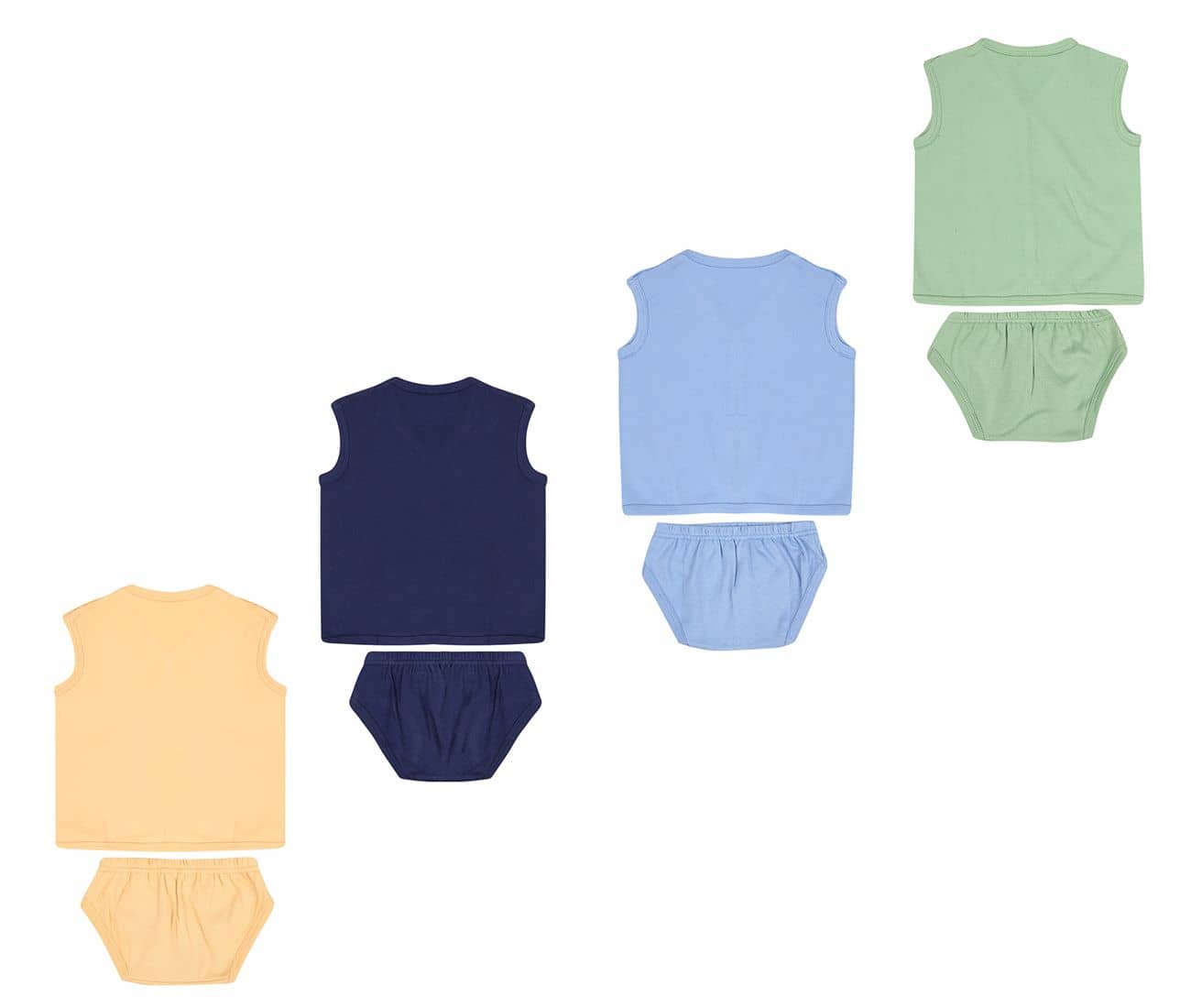 Dongli Pack of 4 Unisex for Baby 100% Cotton ( Multi )