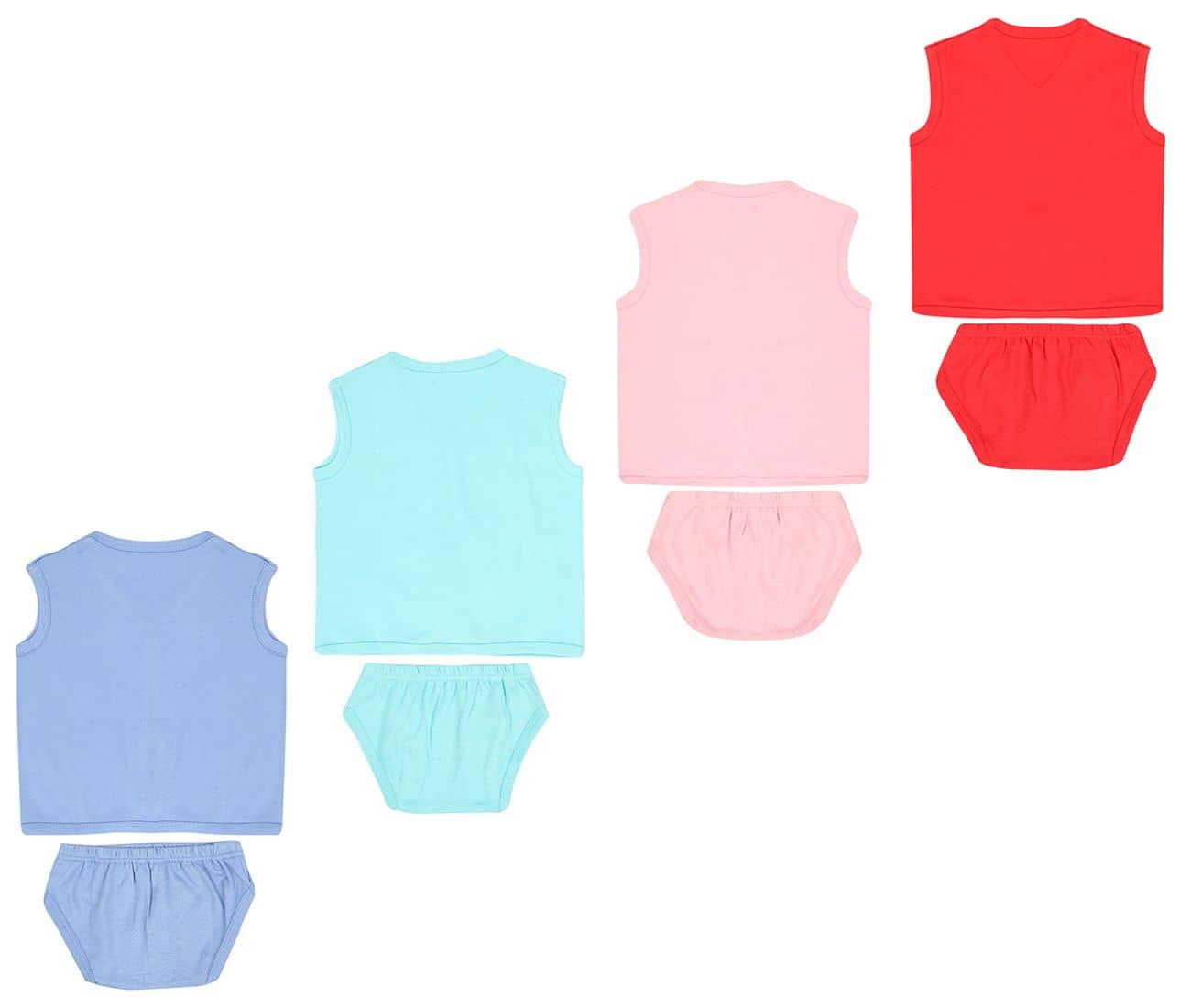 Dongli Pack of 4 Unisex for Baby 100% Cotton ( Multi )