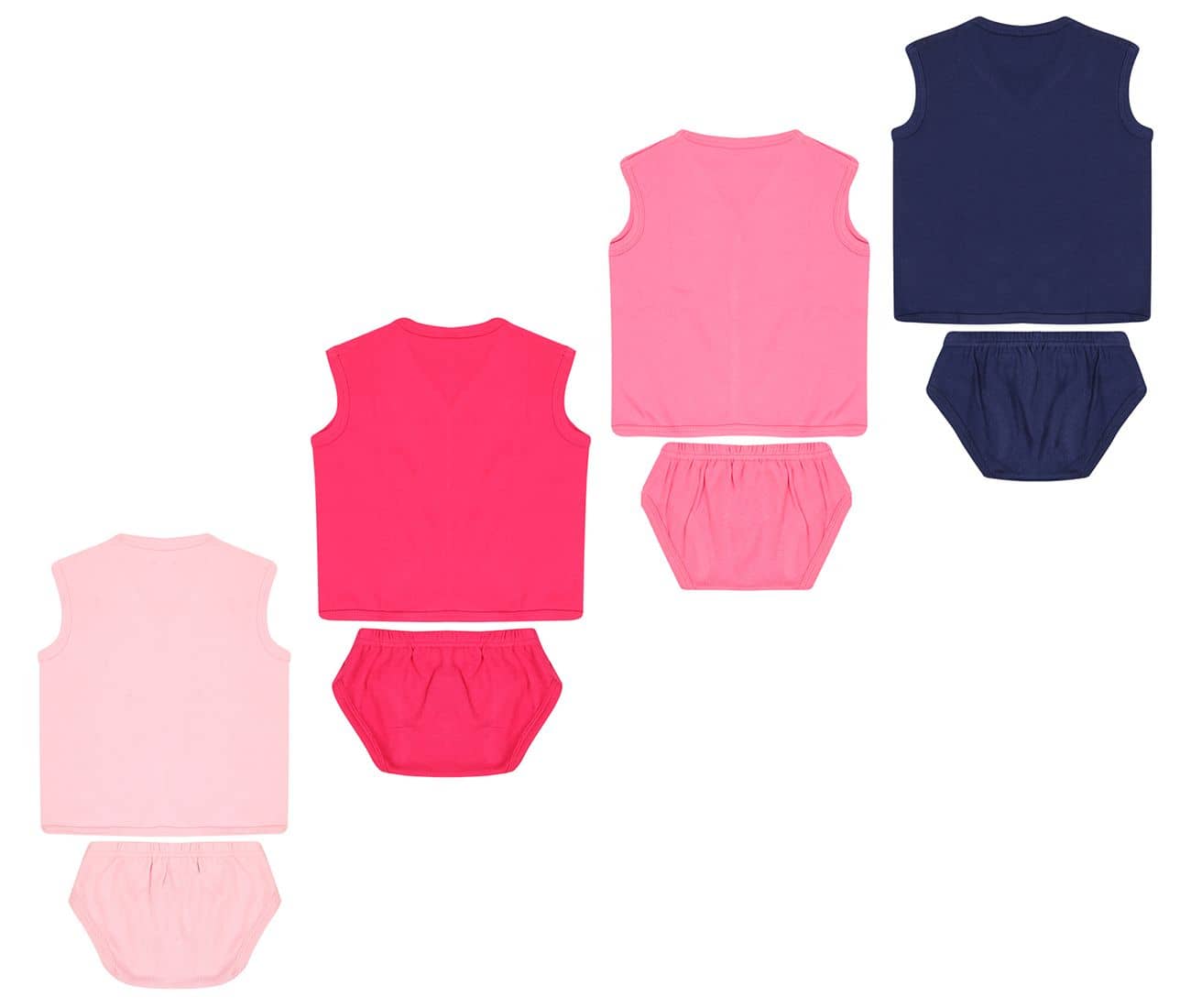 Dongli Pack of 4 Unisex for Baby 100% Cotton ( Multi )