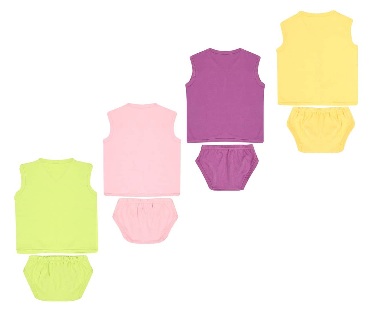 Dongli Pack of 4 Unisex for Baby 100% Cotton ( Multi )