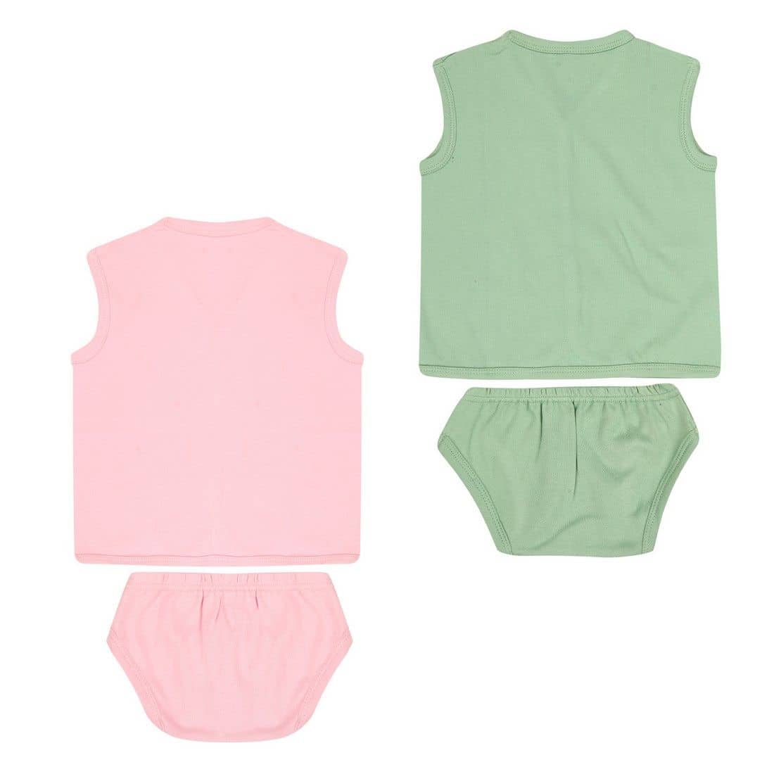 Dongli Pack of 2 Unisex for Baby 100% Cotton ( Multi )