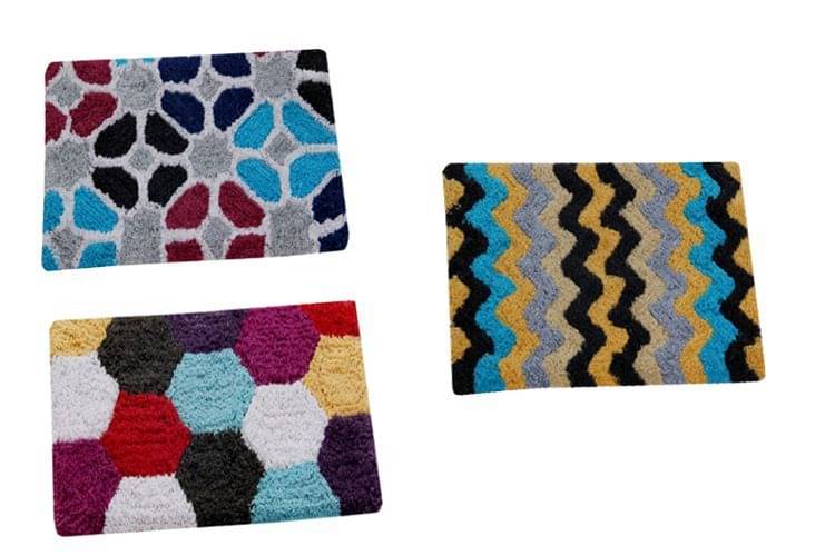     			Aazeem Multi Set of 3 Anti-skid Door Mat
