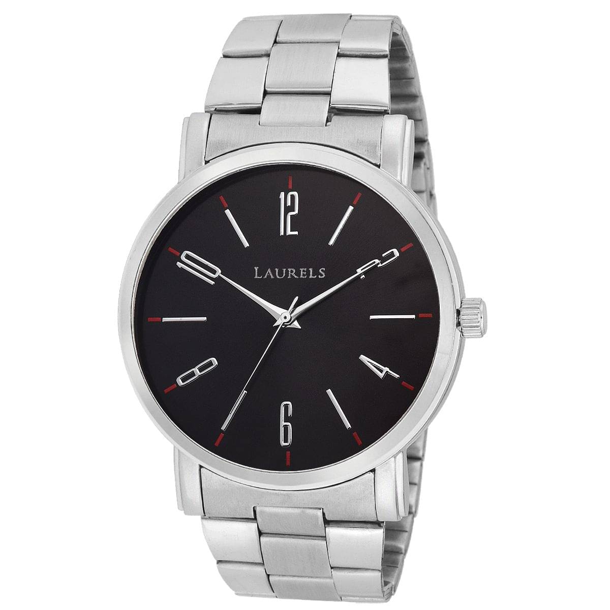     			Laurels Black Color Analog Men's Watch With Metal Chain:  LWM-SVT-020707