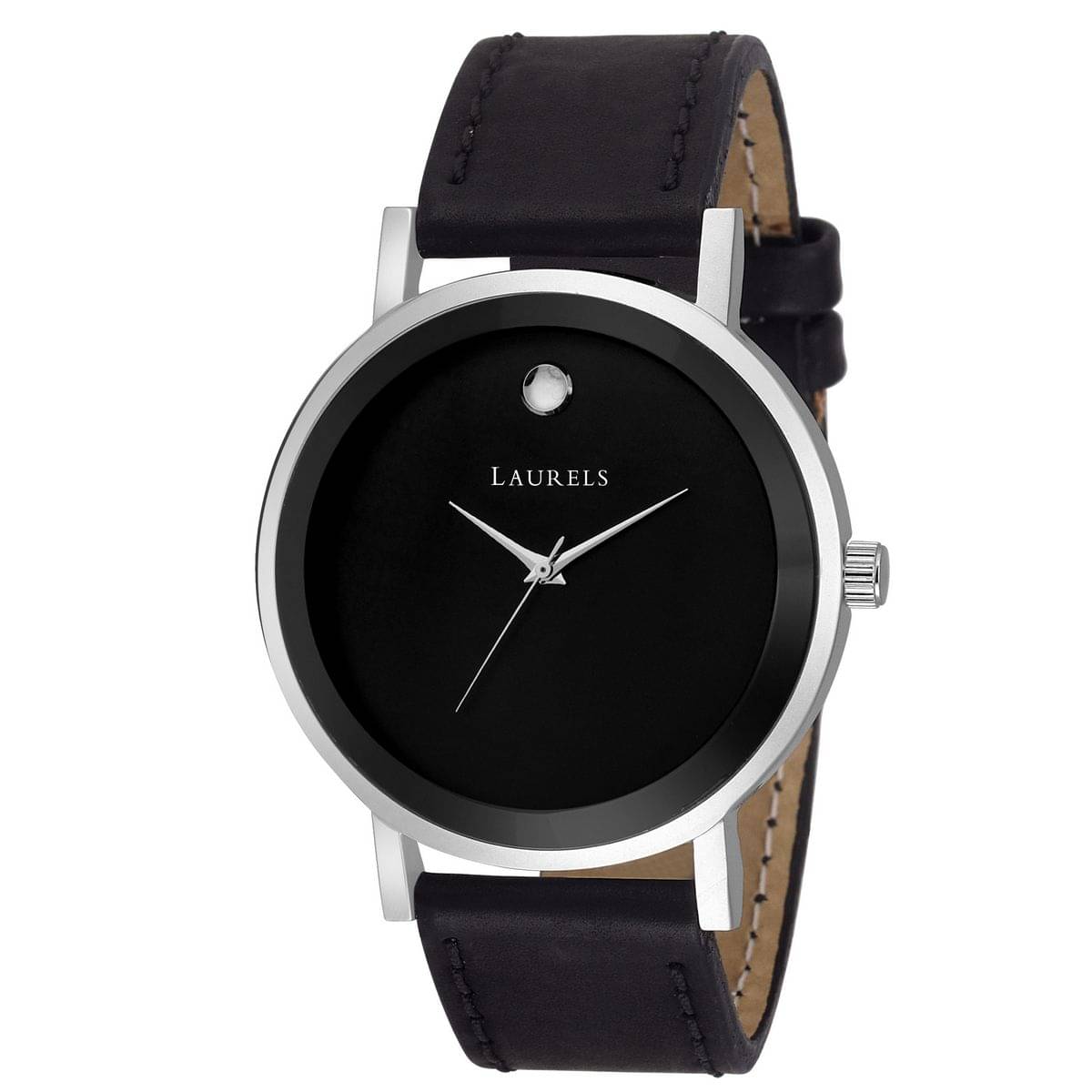 Laurels Black Color Analog Men's Watch With Strap: LWM-MOON-020207 Laurels Black Color Analog Men's Watch With Strap: LWM-MOON-020207
