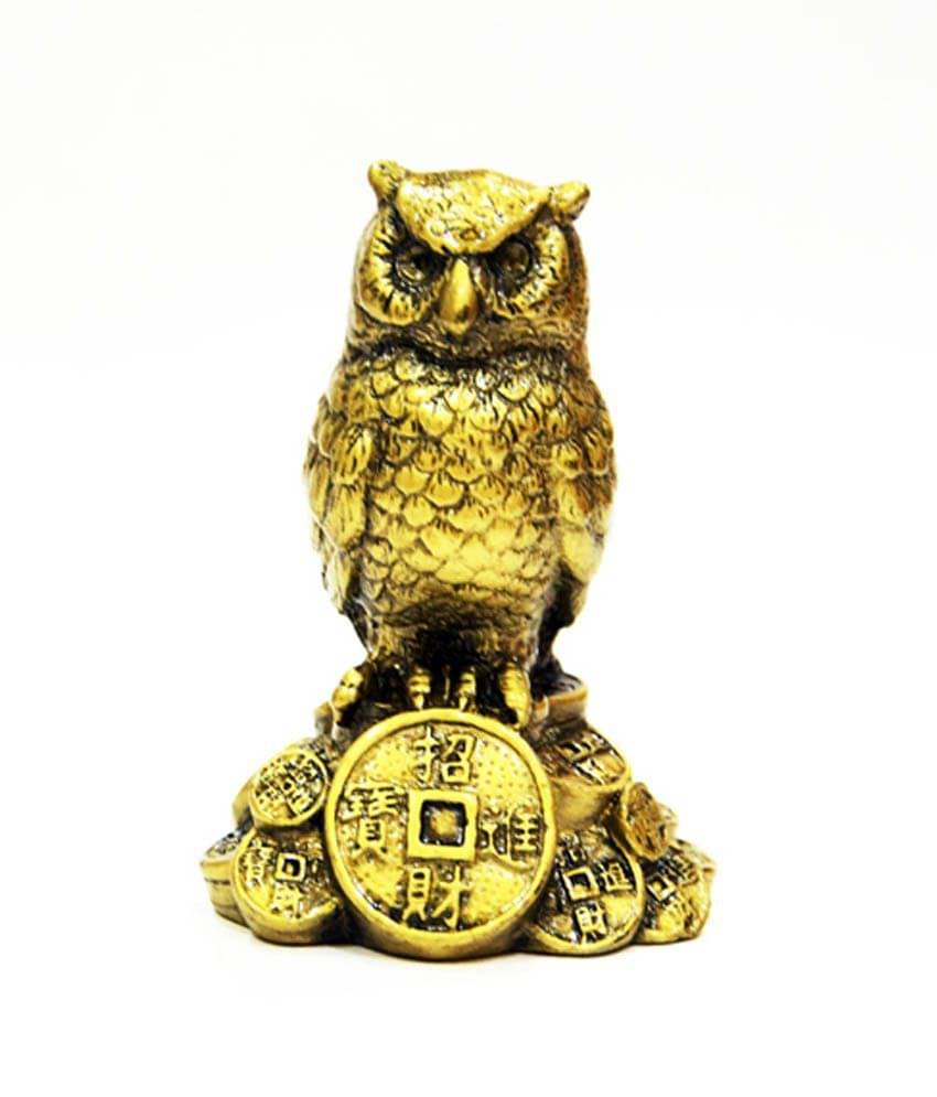     			Queen Collection Yellow Feng Shui Owl A Symbol Of Wisdom And Protection From Evil