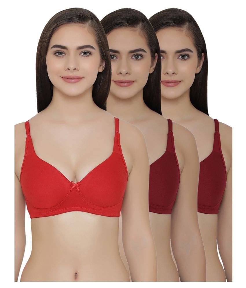 Clovia Poly Cotton T-Shirt Bra - Multi Color     			Clovia Poly Cotton T-Shirt Bra - Multi Color