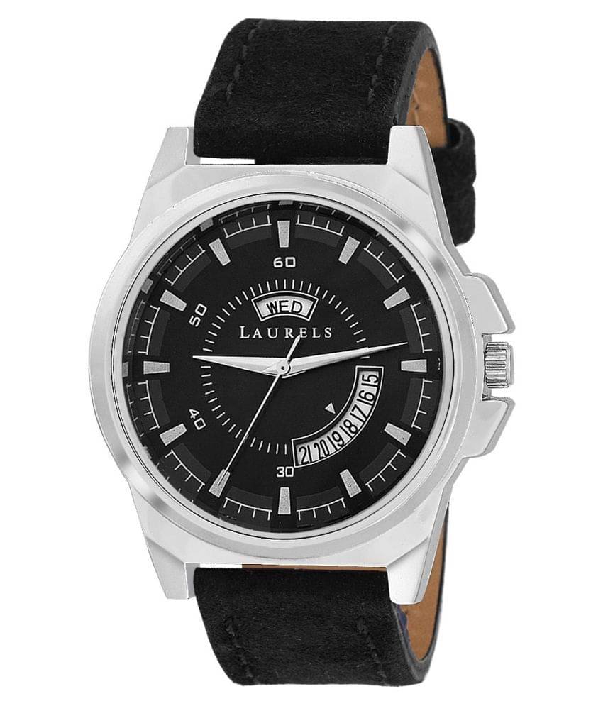     			Laurels Black Color Day & Date Analog Men's Watch With Strap:  LWM-NXN-020207