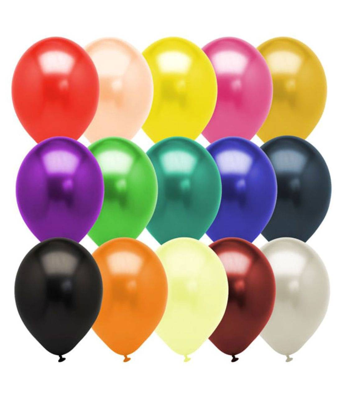 Multicolor Metallic Balloons - Pack of 50Pcs (9-12) Extra Shine Party balloons Happy birthday balloons     			Multicolor Metallic Balloons - Pack of 50Pcs (9-12) Extra Shine Party balloons Happy birthday balloons