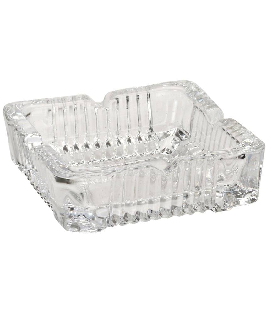     			Afast Glass Ash Tray, Transparent, Pack Of 1, 100 ml