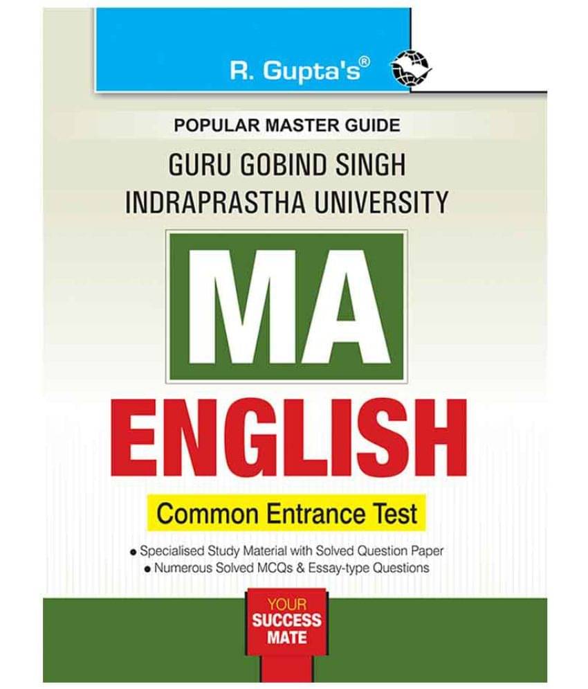     			GGSIPU: MA English (CET) Entrance Test Guide