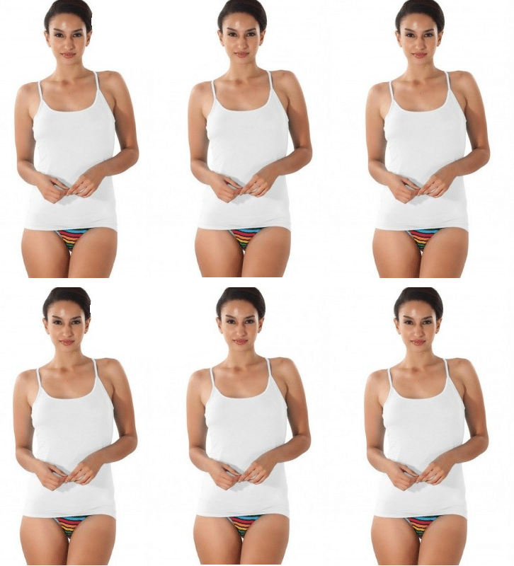     			D1 DIFFERENT ONE Cotton Lycra Camisoles - White