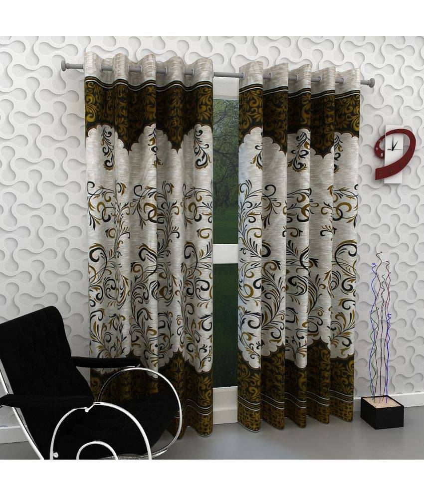     			Tanishka Fabs Curtain 9 ft ( Pack of 2 ) - Multi Color