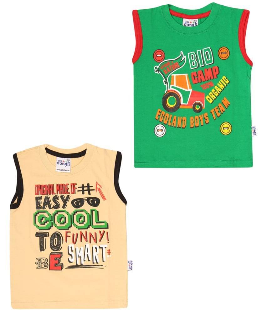     			Dongli Pack of 2 Boys Cotton T-Shirt & Shorts Set ( Multi )