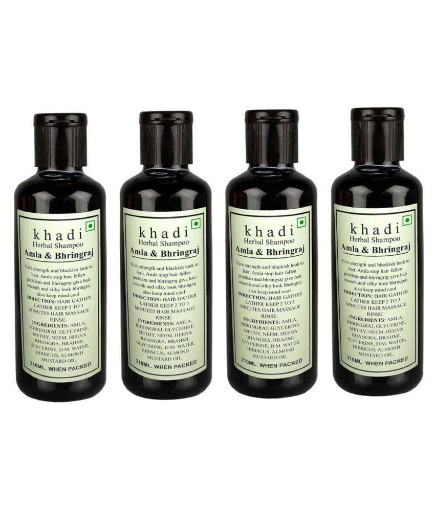     			Khadi Herbal Amla & Bhringraj Shampoo 840 ml Pack of 4