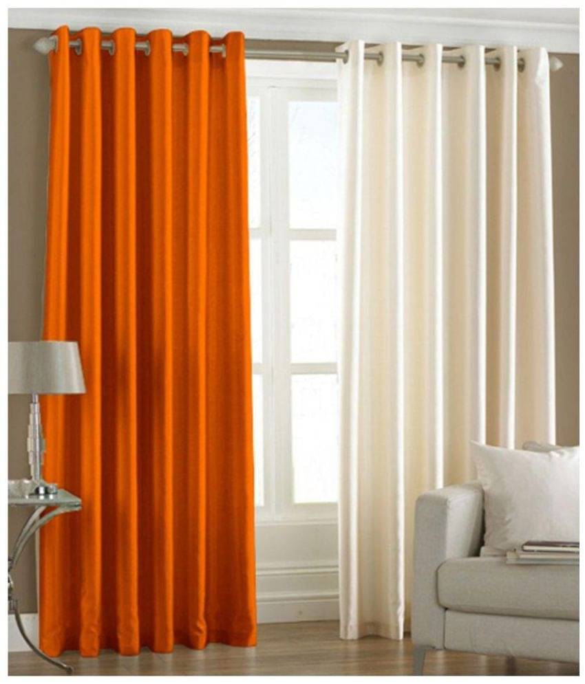 Phyto Home Solid Semi-Transparent Eyelet Door Curtain 7 ft Pack of 2 -Multi Color Phyto Home Solid Semi-Transparent Eyelet Door Curtain 7 ft Pack of 2 -Multi Color