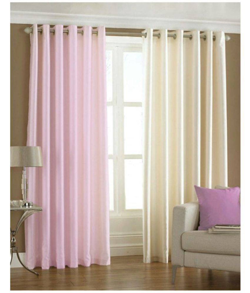 Phyto Home Solid Semi-Transparent Eyelet Window Curtain 5 ft Pack of 2 -Multi Color Phyto Home Solid Semi-Transparent Eyelet Window Curtain 5 ft Pack of 2 -Multi Color
