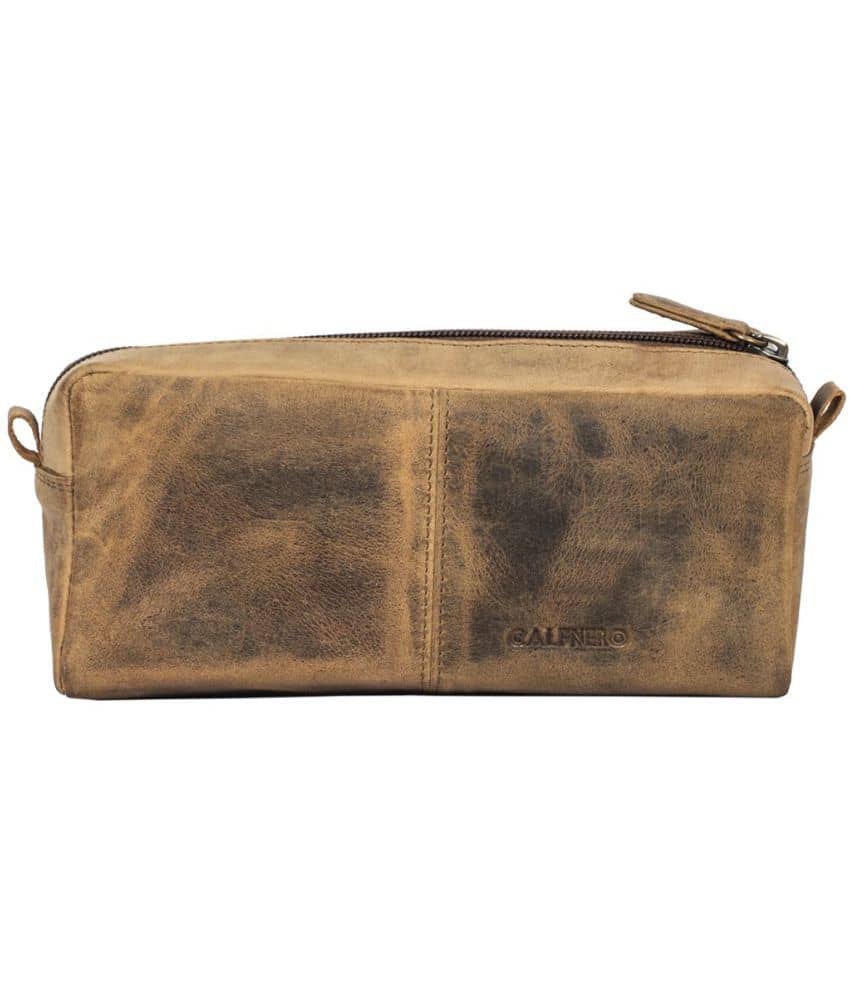 Calfnero Brown Toiletry Bag