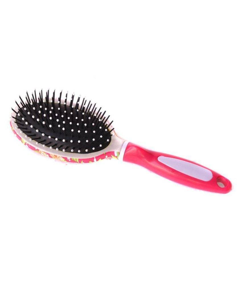    			FOK Oval Floral  Multi Print Hair Paddle Brush