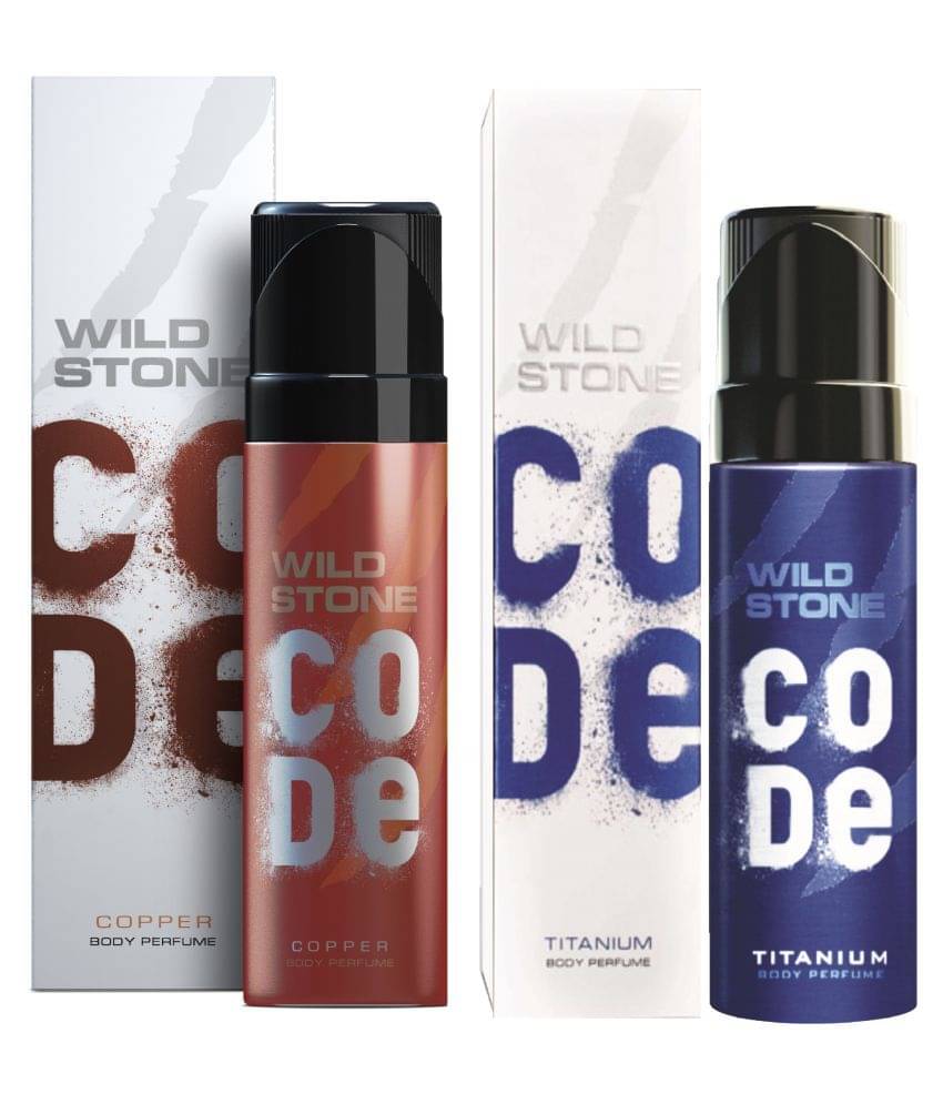 Wild Stone Code Copper & Titanium Combo Perfume Body Spray - For Men (240 ml, Pack of 2) Wild Stone Code Copper & Titanium Combo Perfume Body Spray - For Men (240 ml, Pack of 2)