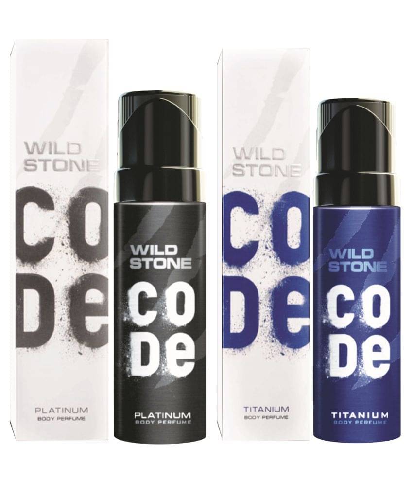     			Wild Stone Code Platinum & Titanium Combo Perfume Body Spray - For Men (240 ml, Pack of 2)