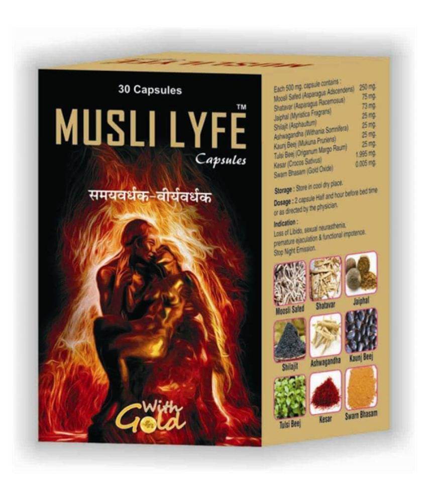 Ayurveda Cure Musli Lyfe Capsules 30 no.s Minerals Capsule Ayurveda Cure Musli Lyfe Capsules 30 no.s Minerals Capsule
