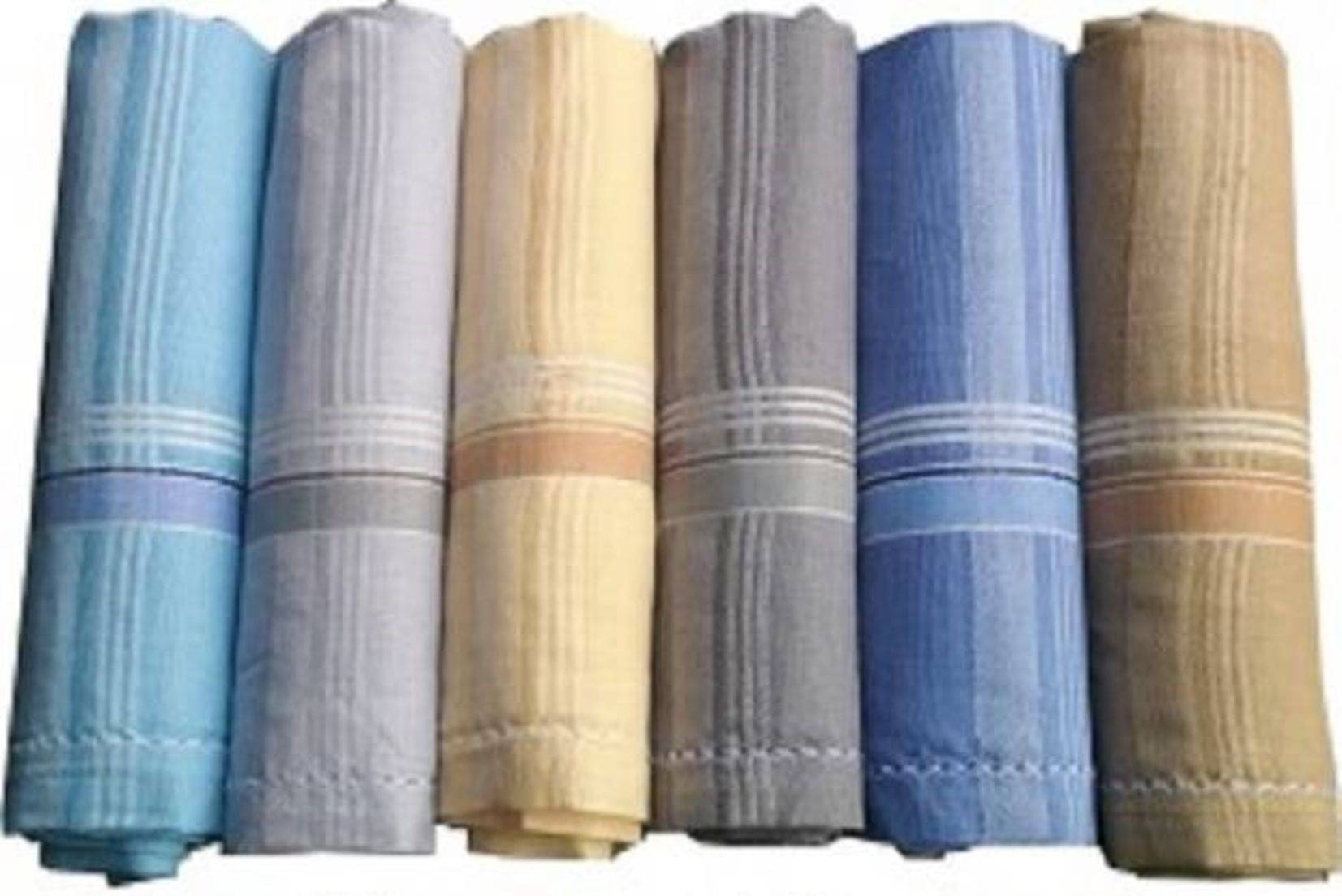     			Tahiro MultiColour Cotton Handkerchief - Pack Of 6