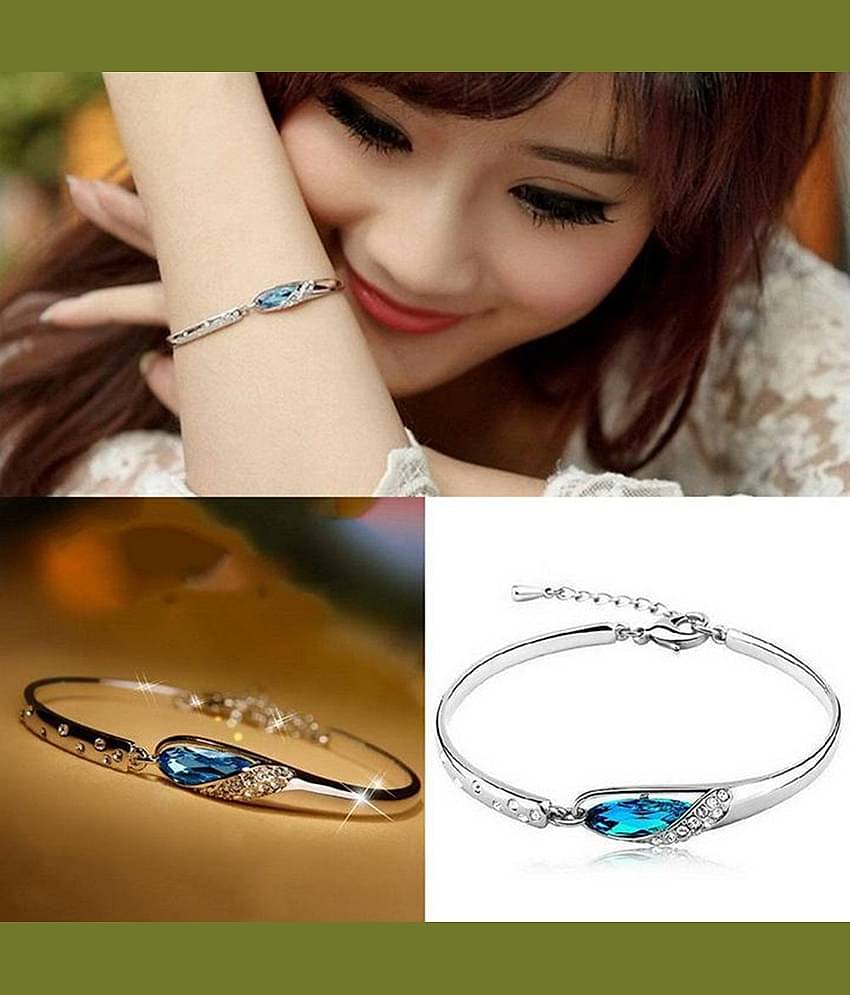 Youbella Blue Alloy Bracelet