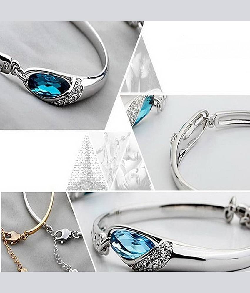 Youbella Blue Alloy Bracelet