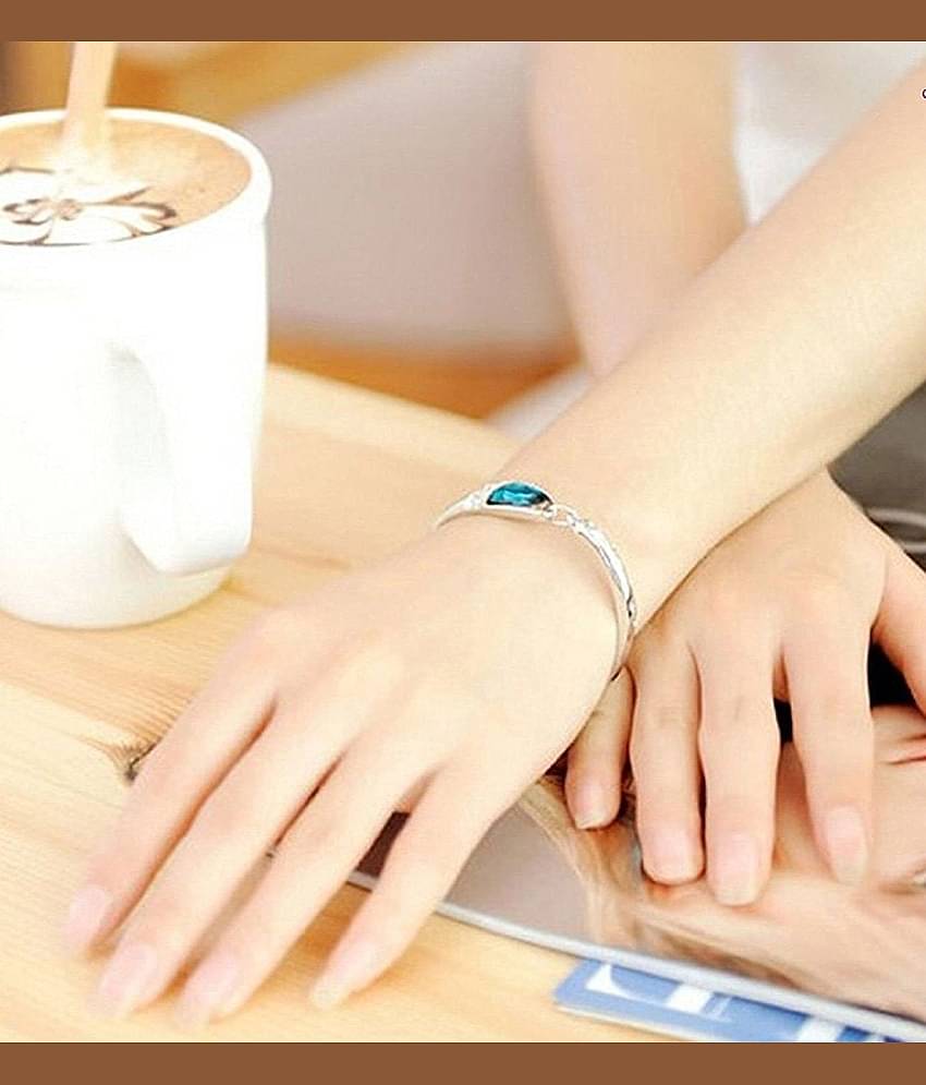 Youbella Blue Alloy Bracelet