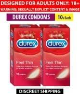 Durex Condom Feel Thin (Pack of 10) Pack of 2