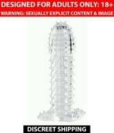 Varni Retail Extra Dotted, Ribbed, Washable & Reusable silicone condom - Crystal
