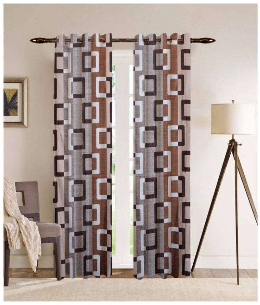     			Tanishka Fabs Embroidered Transparent Eyelet Curtain 5 ft ( Pack of 3 ) - Multi Color