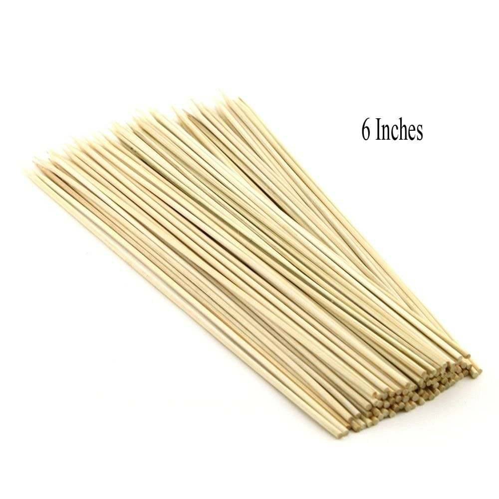     			YUTIRITI 6 Inches BBQ Toothpicks Bamboo Dinner Set of 100 Pieces