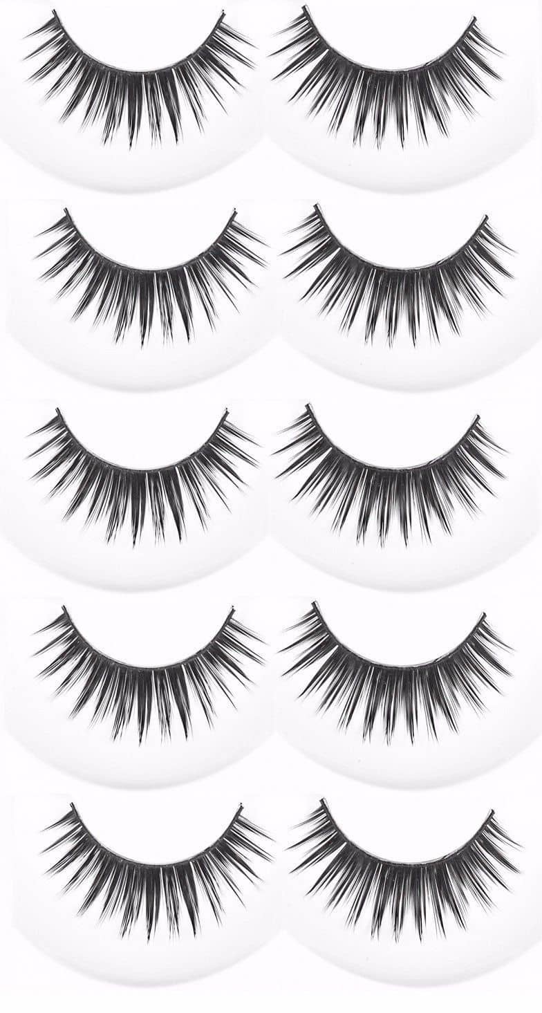 FOK Natural False Eyelashes Makeup Extension 10 no.s Pack Of 5 Pair - Makeup - Eyes | Buy online on ZillyBuy