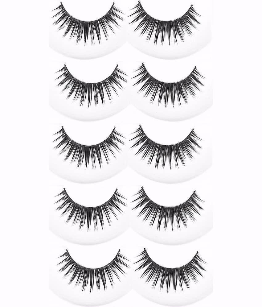 FOK Natural False Eyelashes Makeup Extension 10 no.s Pack Of 5 Pair - Makeup - Eyes | Buy online on ZillyBuy