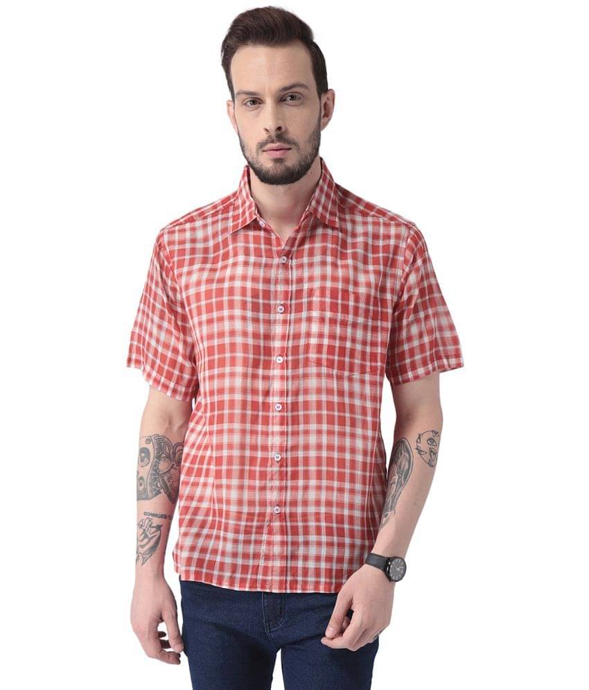 Vivid India 100 Percent Cotton Regular Fit Checks Men's Casual Shirt - Multi ( Pack of 1 )     			Vivid India 100 Percent Cotton Regular Fit Checks Men's Casual Shirt - Multi ( Pack of 1 )