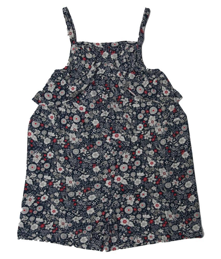 KABOOS Girls Cotton Jumpsuit ( Blue )