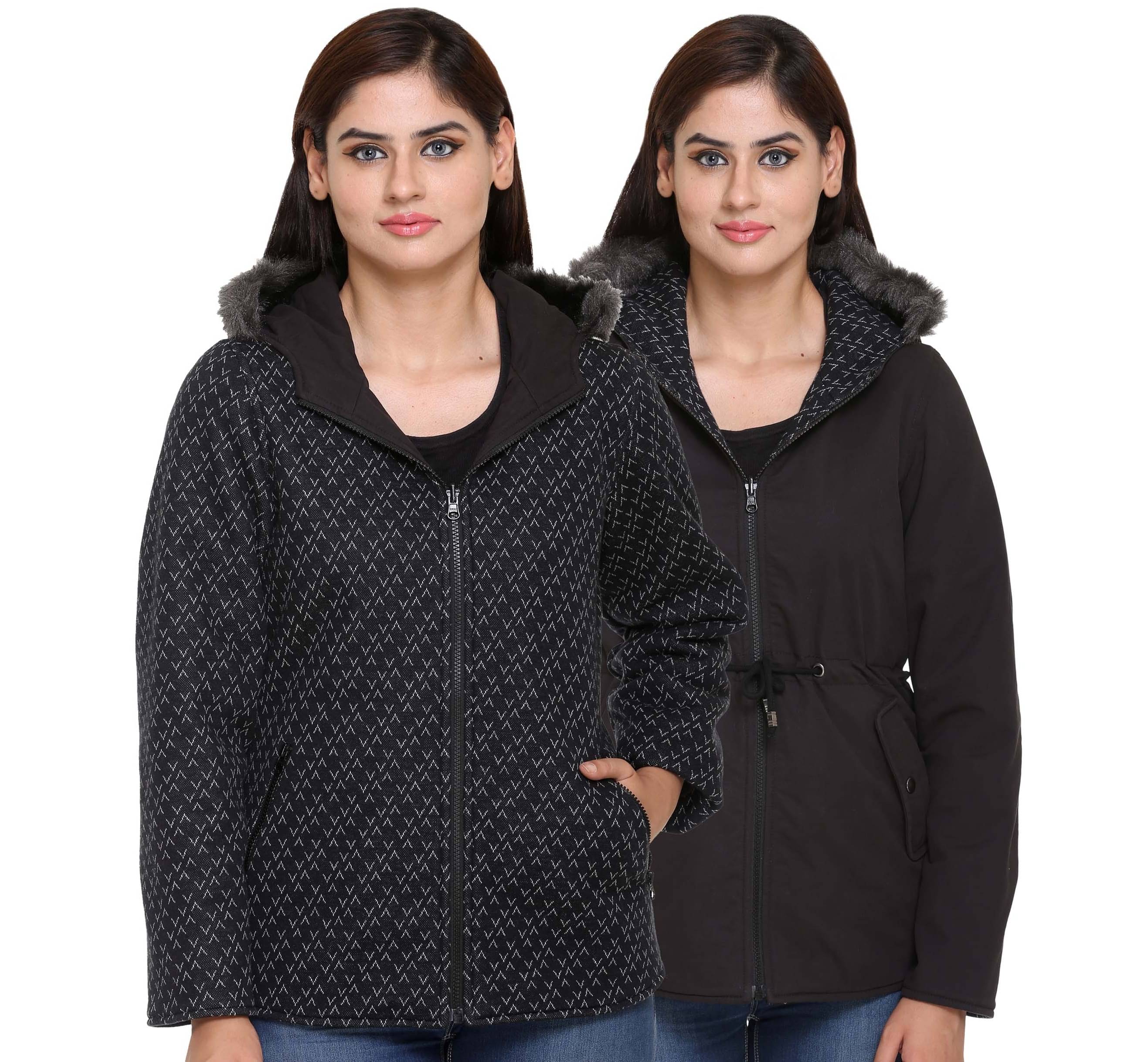     			Trufit Cotton Black Reversible Jackets