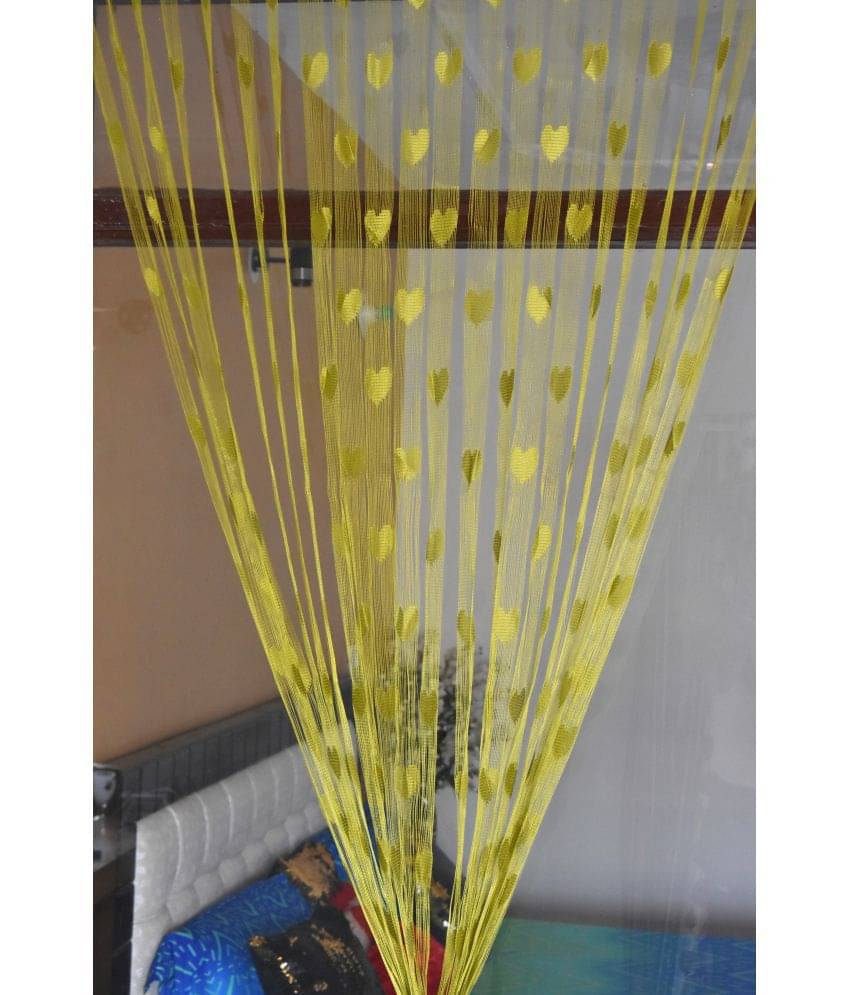 Homefab India Set of 2 Door Tab Top Curtains Solid Yellow Homefab India Set of 2 Door Tab Top Curtains Solid Yellow