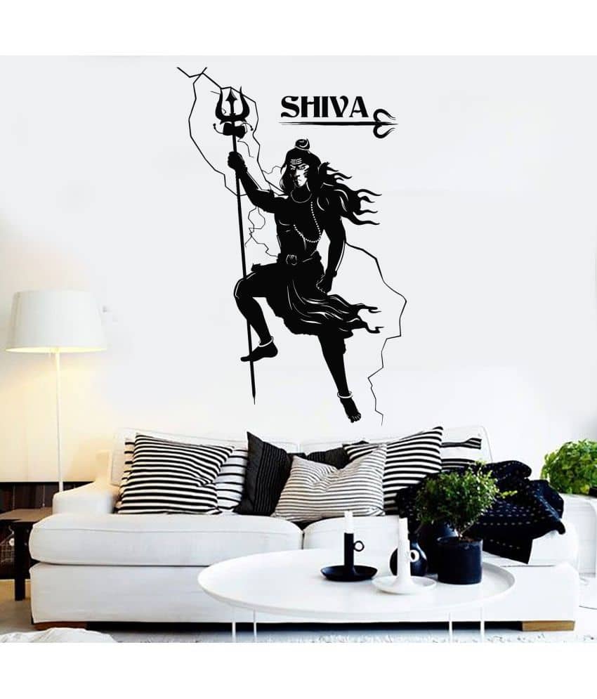 Decor Villa BHOLENATH Religious & Inspirational Sticker ( 58 x 38 cms )