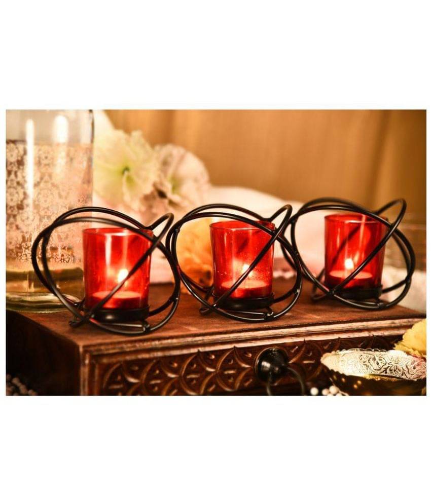     			Hosley 3 Cups Tealight Holder/ Black Metal Wall Sconce - Pack of 1