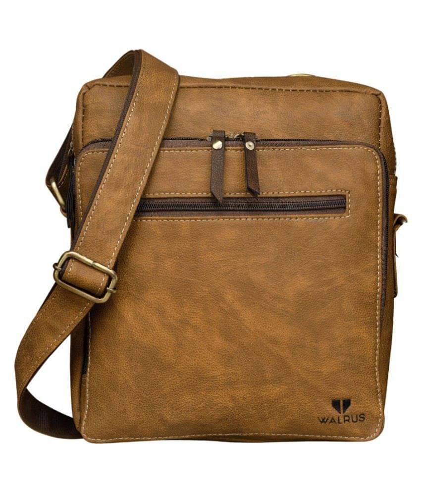     			Walrus WMB-MSN-060606 Beige Synthetic Casual Messenger Bag