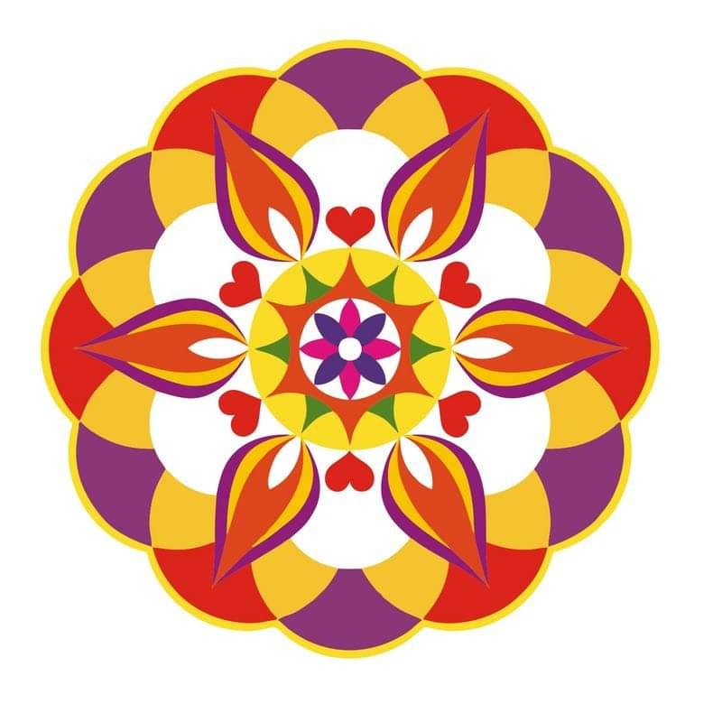     			Decor Villa Multicolour Paper Rangoli - Pack of 1