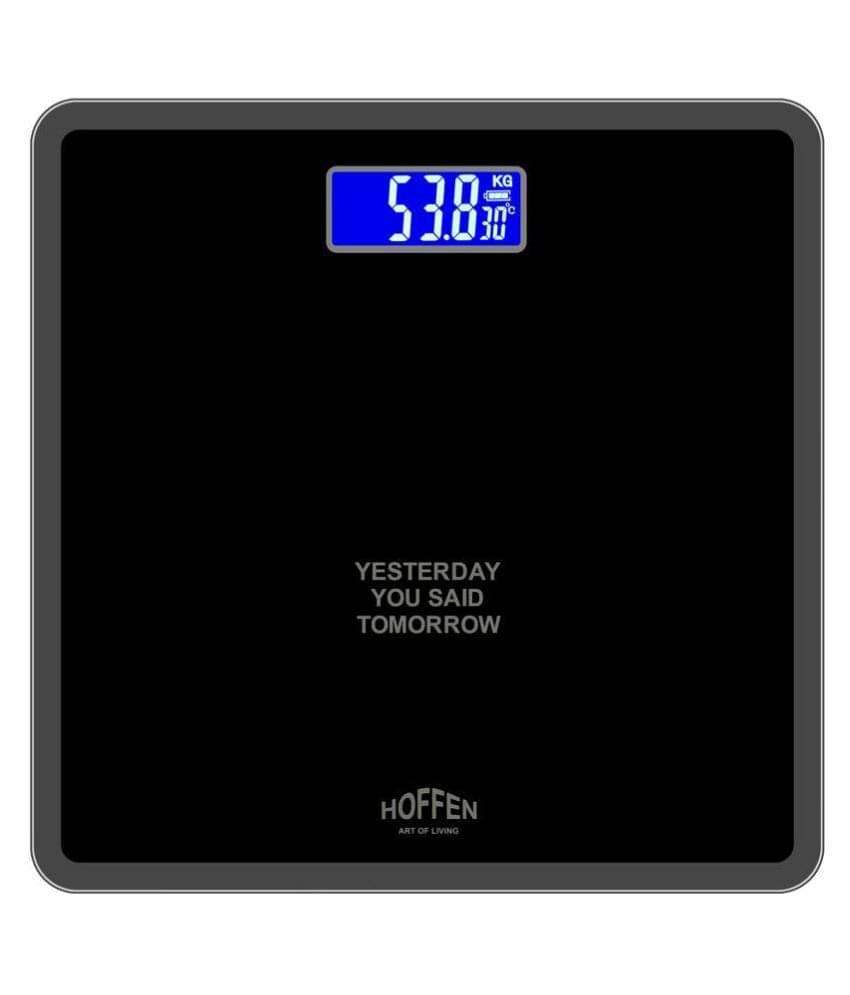 HOFFEN Hoffen Electronic Digital LCD Personal Health Body Fitness Weighing Scale HO-18 Black HOFFEN Hoffen Electronic Digital LCD Personal Health Body Fitness Weighing Scale HO-18 Black