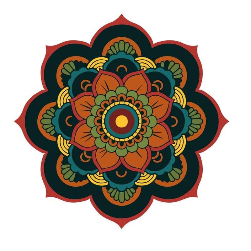     			Decor Villa Multicolour Paper Rangoli - Pack of 1