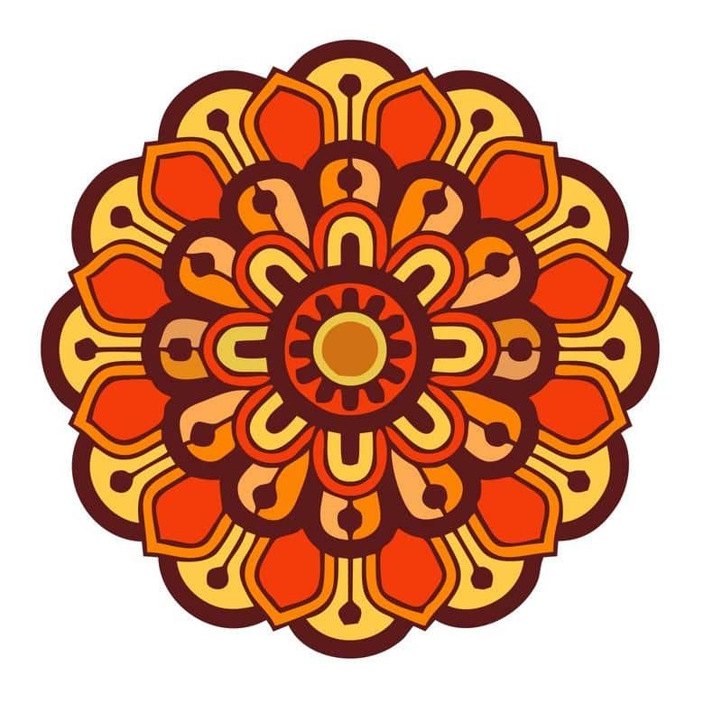 Decor Villa Multicolour Paper Rangoli - Pack of 1